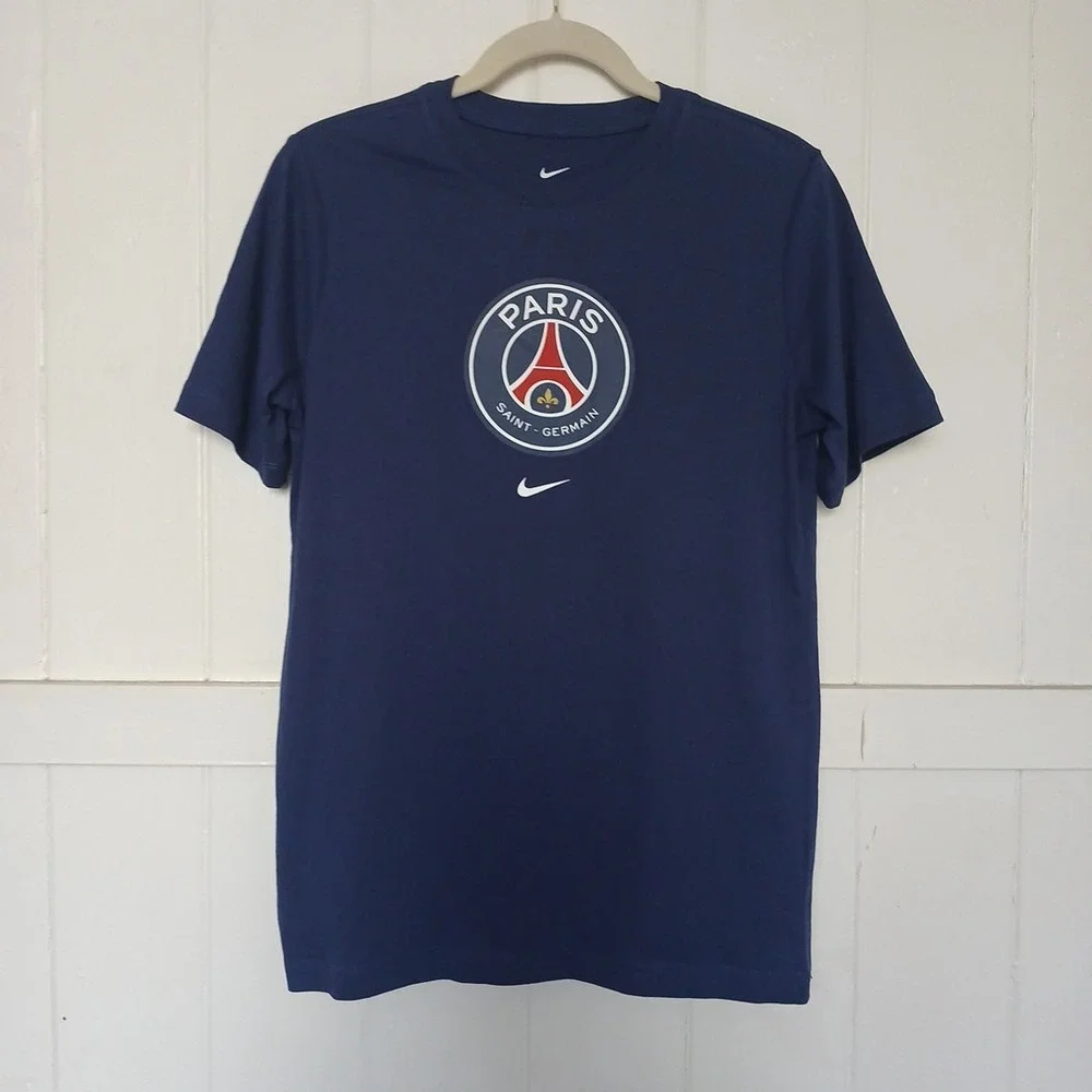 Nike Shirt Paris Saint Germain‎ PSG Soccer Dri-Fit Youth Boy's XL Navy Swoosh SS